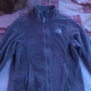 the north face grey hoodless jacket